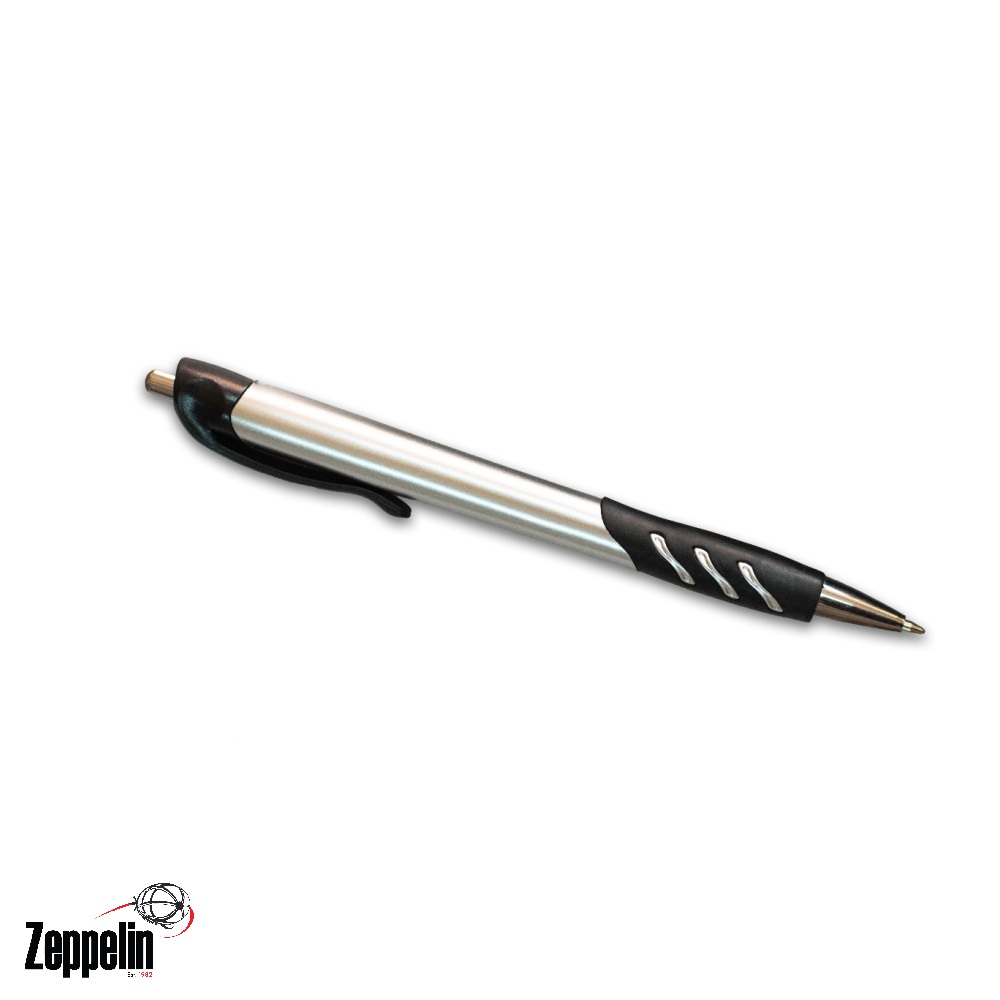 SILVER  PEN WITH BLACK GRIP/CLIP