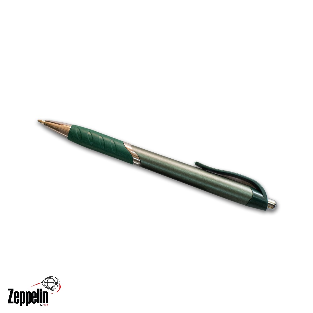 METALLIC  GREEN PEN WITH GREEN GRIP/CLIP
