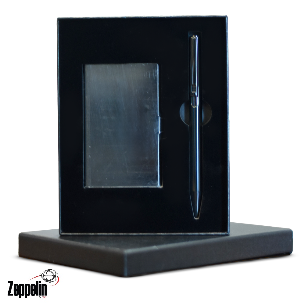 2 Psc Gift set 2 - Black 2 PCS Gift set (Card Holder + Pen) - Black - Image 1